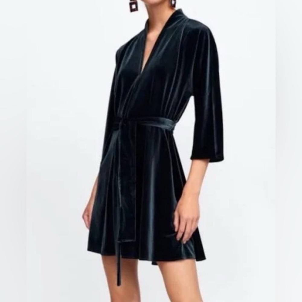 NWT Zara Dark Green Mini Dress